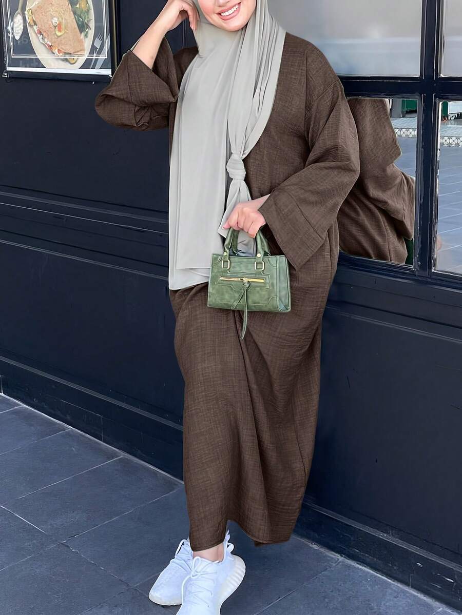 Robe longue ajustée élégante, Kaftan modeste - Floorah