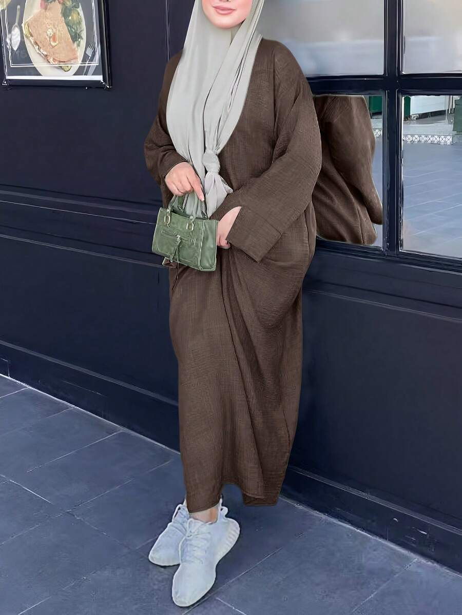 Robe longue ajustée élégante, Kaftan modeste - Floorah