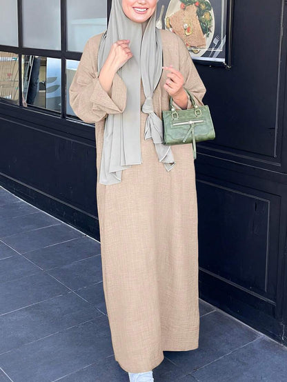 Robe longue ajustée élégante, Kaftan modeste - Floorah