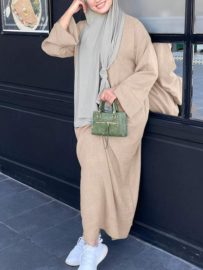 Robe longue ajustée élégante, Kaftan modeste - Floorah