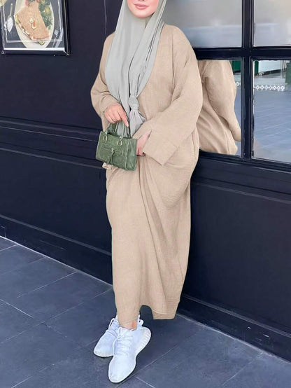 Robe longue ajustée élégante, Kaftan modeste - Floorah