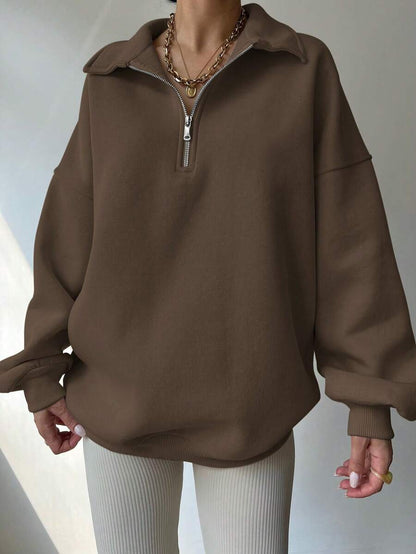 Sweat-shirt ample et décontracté à épaules tombantes - Floorah