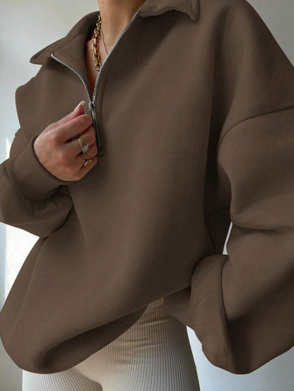 Sweat-shirt ample et décontracté à épaules tombantes - Floorah