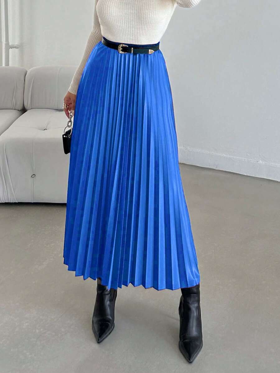 Jupe plissée de couleur unie - Floorah