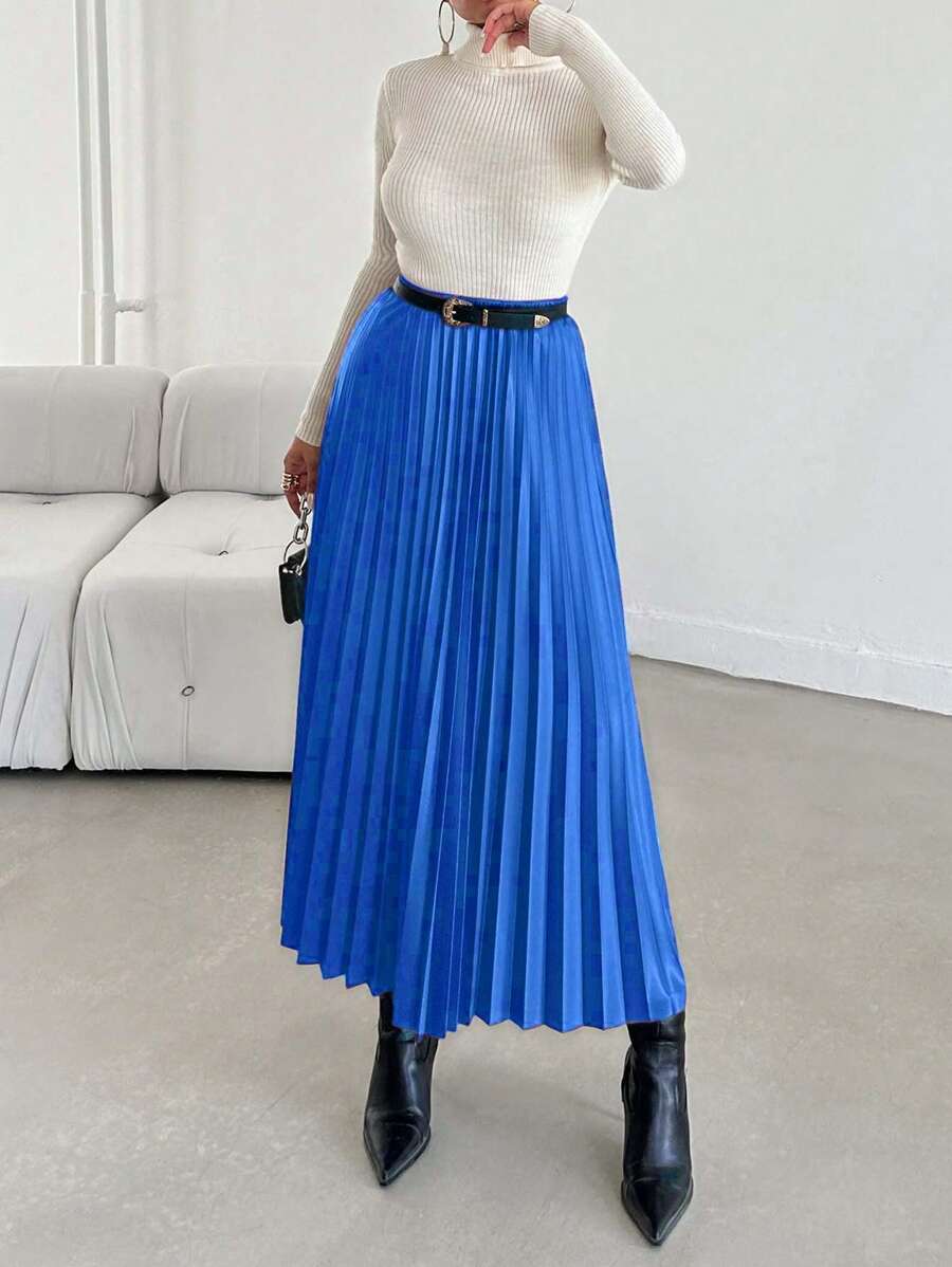 Jupe plissée de couleur unie - Floorah