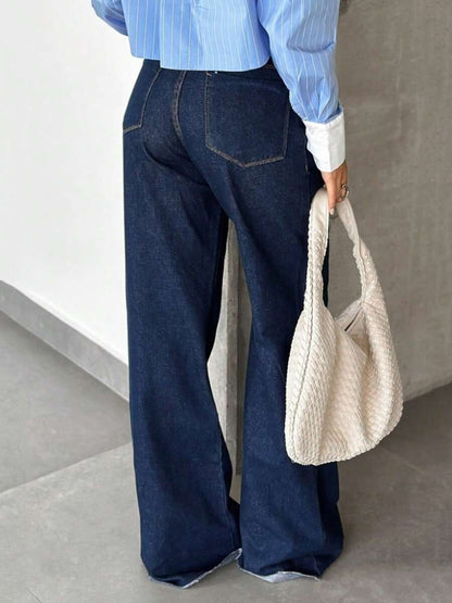 Pantalon maxi en jean à taille élastique - Floorah