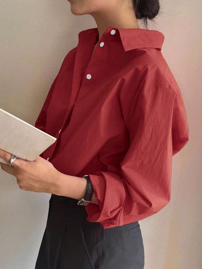 Chemise à manches longues décontractée - Floorah