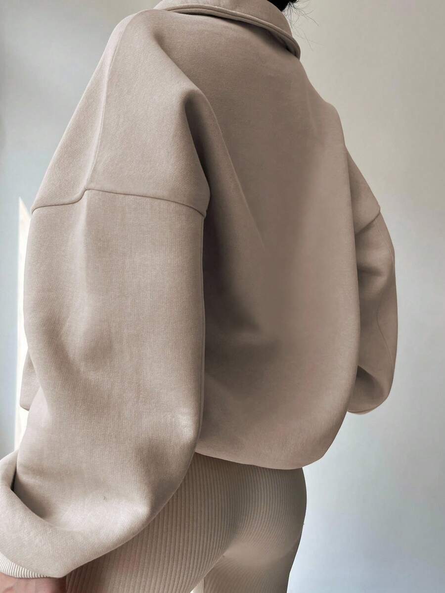 Sweat-shirt ample et décontracté à épaules tombantes - Floorah