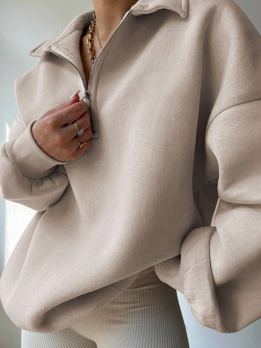 Sweat-shirt ample et décontracté à épaules tombantes - Floorah