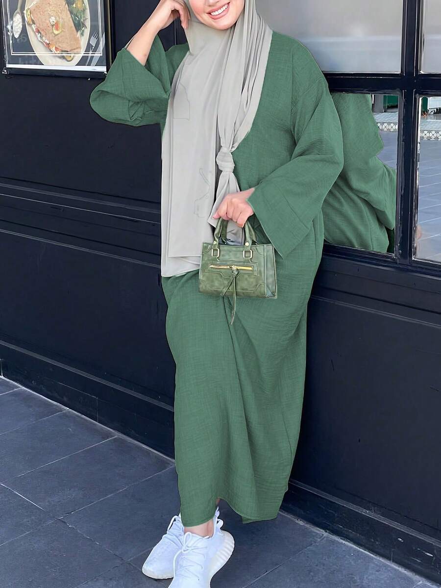 Robe longue ajustée élégante, Kaftan modeste - Floorah