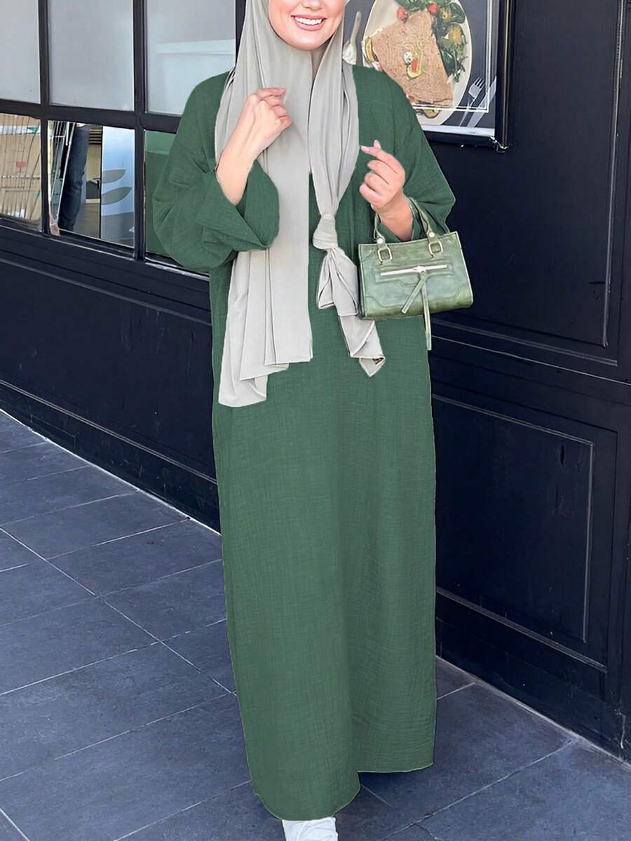 Robe longue ajustée élégante, Kaftan modeste - Floorah