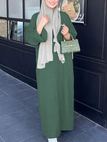 Robe longue ajustée élégante, Kaftan modeste - Floorah