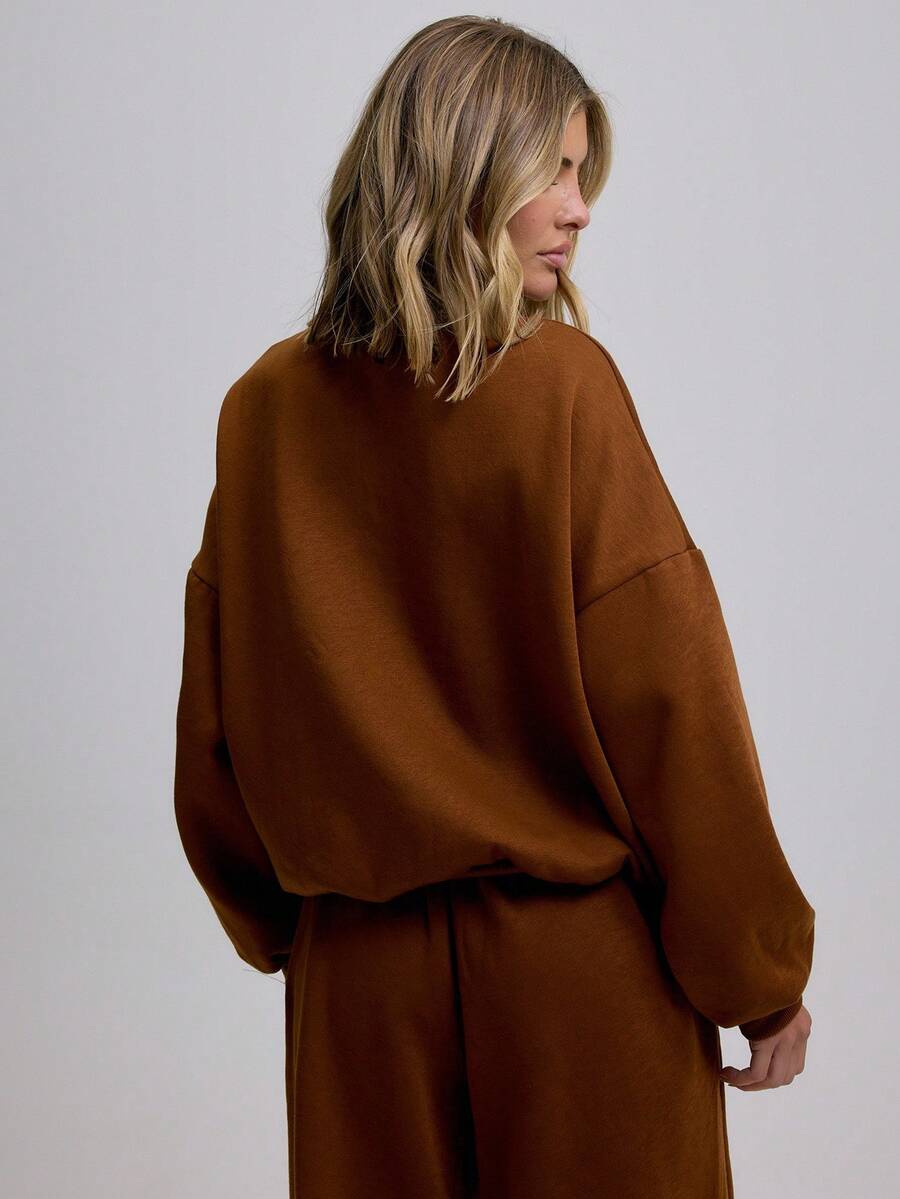 MUSERA Sweat-shirt oversize à demi-zip - Floorah