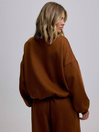 MUSERA Sweat-shirt oversize à demi-zip - Floorah