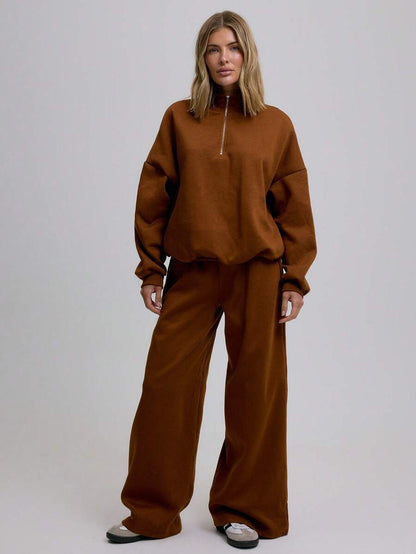 MUSERA Sweat-shirt oversize à demi-zip - Floorah