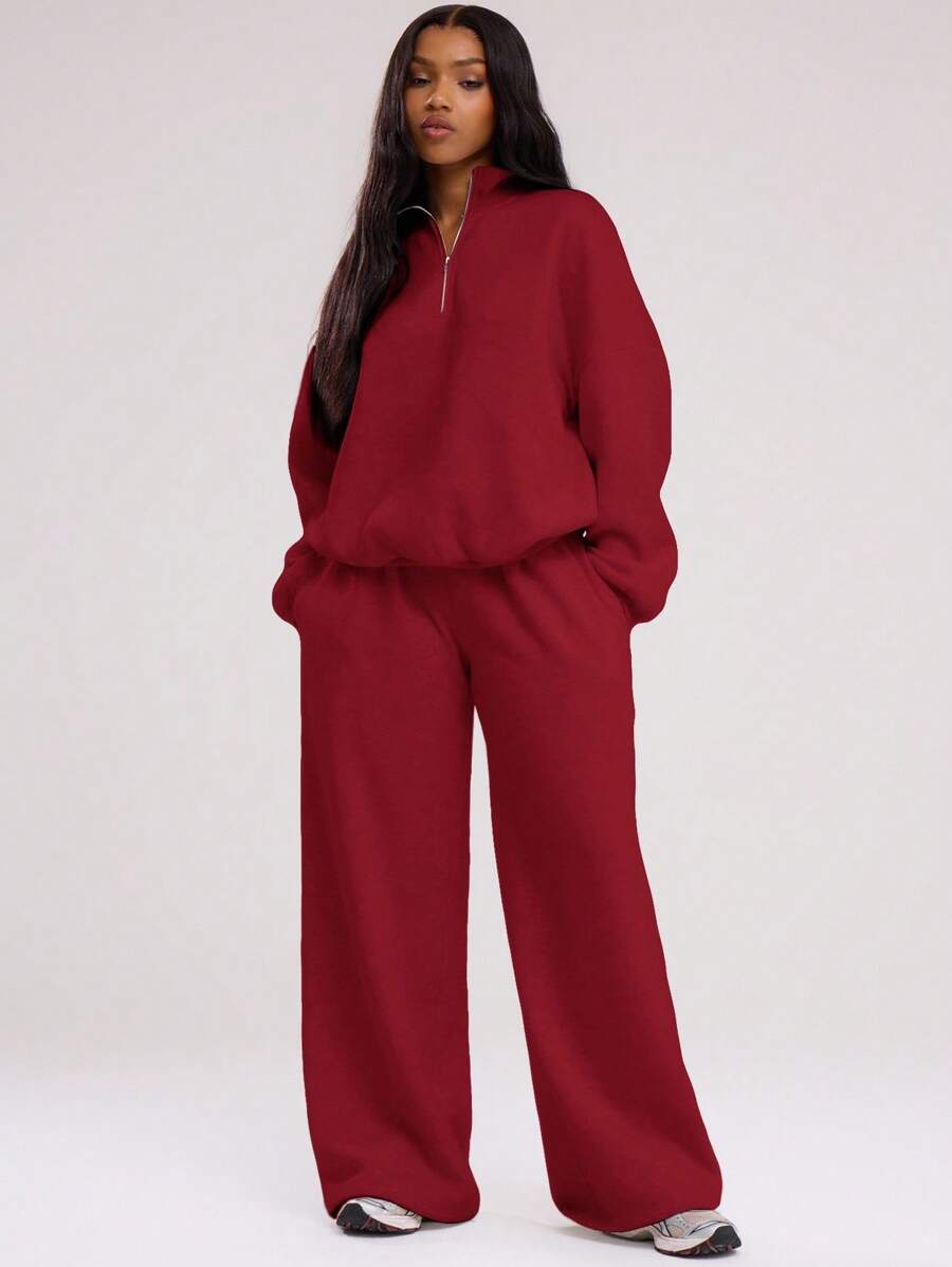 MUSERA Sweat-shirt oversize à demi-zip - Floorah