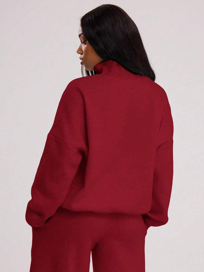 MUSERA Sweat-shirt oversize à demi-zip - Floorah