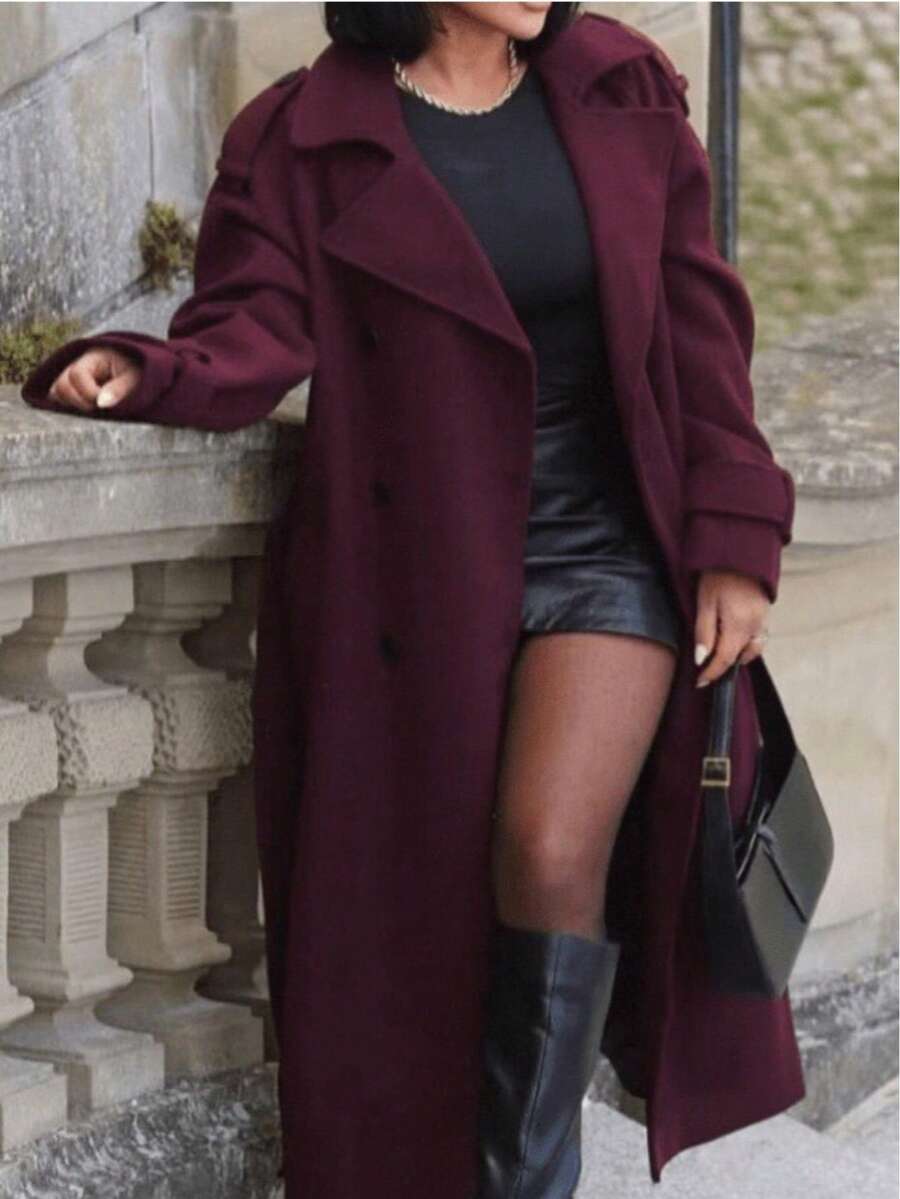 Seelio Nouveau manteau coupe-vent à double boutonnage classique - Floorah