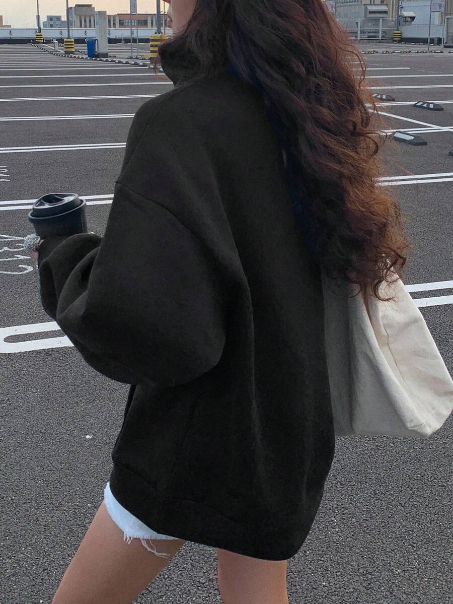 Sweat-shirt à capuche ample doublé thermique - Floorah