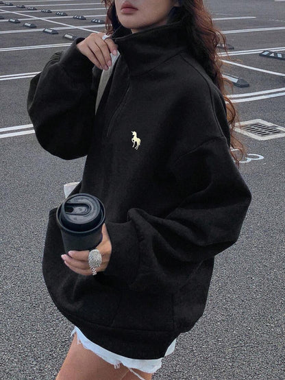 Sweat-shirt à capuche ample doublé thermique - Floorah