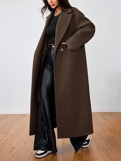 MOOSTA Manteau long décontracté à revers - Floorah