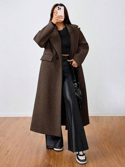 MOOSTA Manteau long décontracté à revers - Floorah