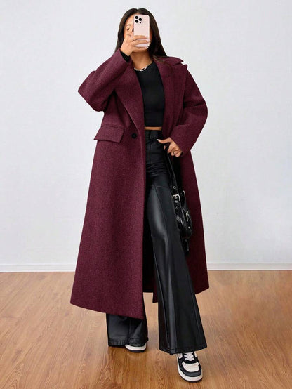 MOOSTA Manteau long décontracté à revers - Floorah