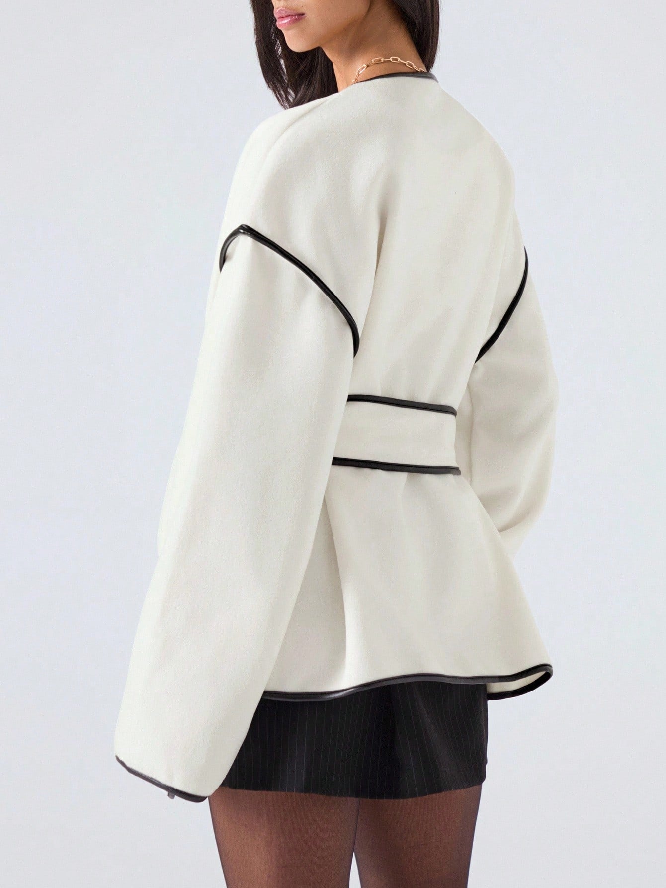 Manteau ample décontracté à épaules tombantes - Floorah