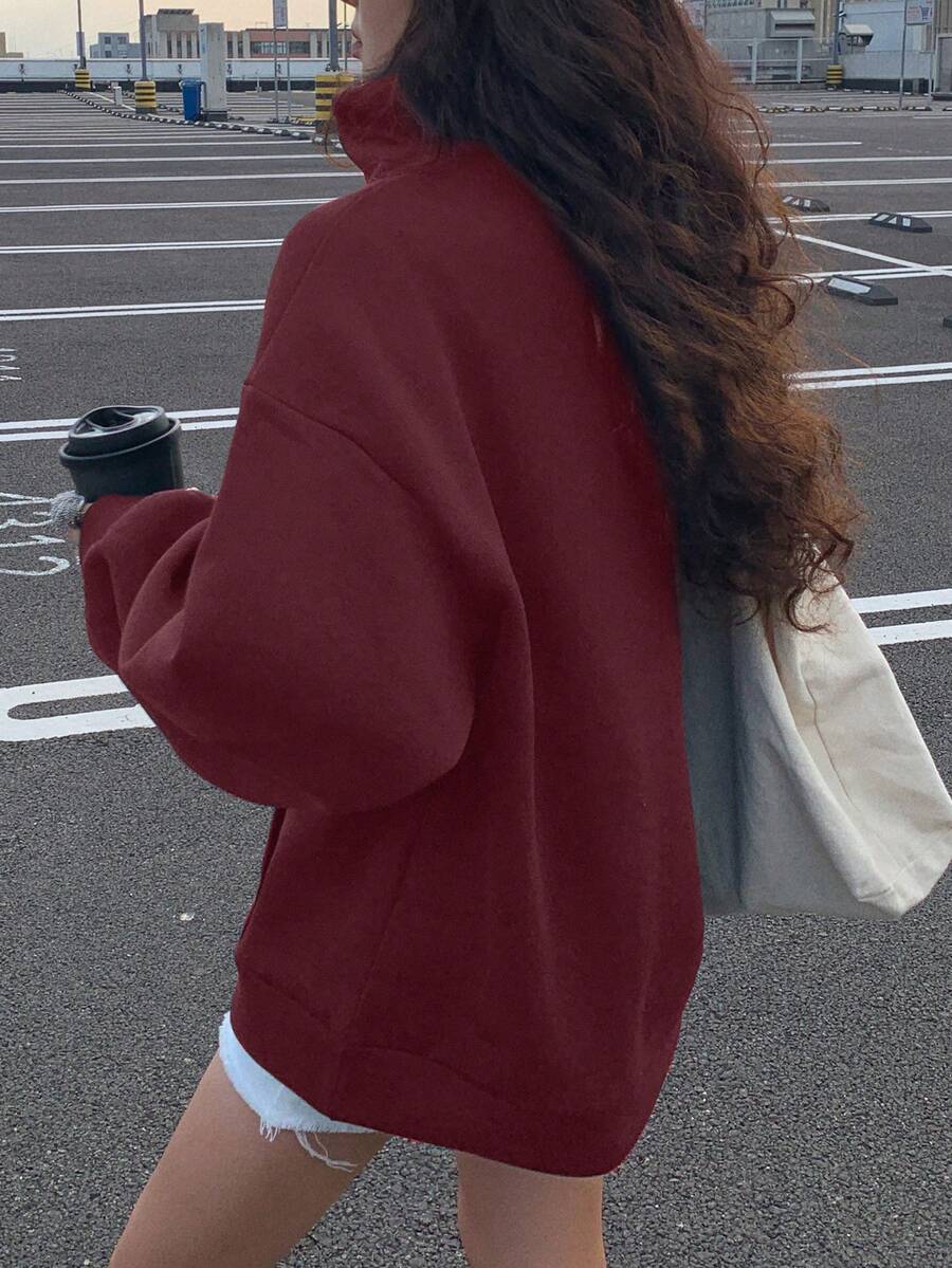 Sweat-shirt à capuche ample doublé thermique - Floorah