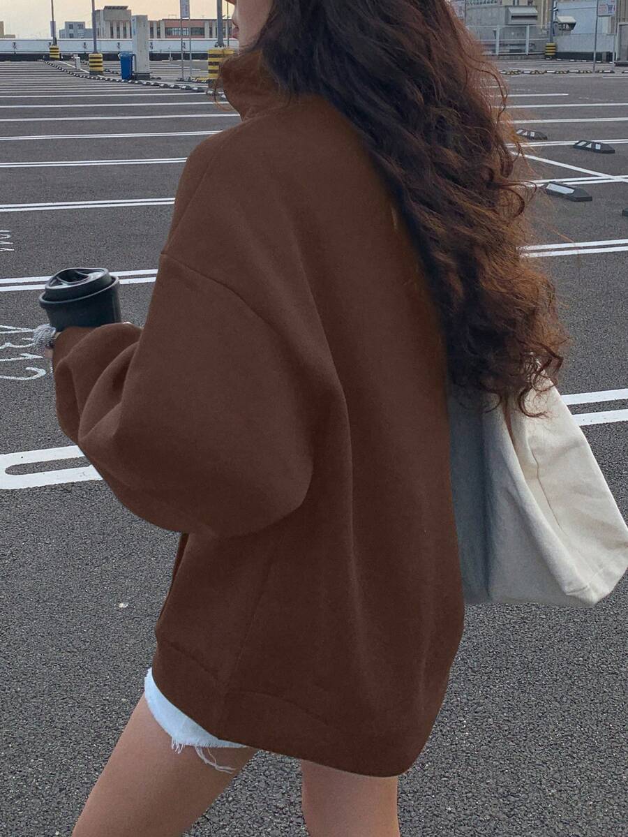 Sweat-shirt à capuche ample doublé thermique - Floorah