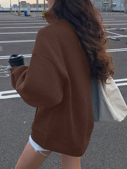 Sweat-shirt à capuche ample doublé thermique - Floorah