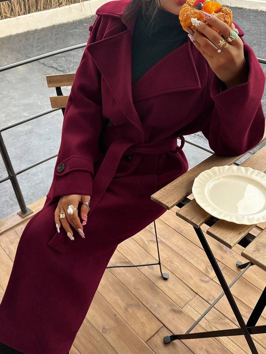 Seelio Nouveau manteau coupe-vent à double boutonnage classique - Floorah