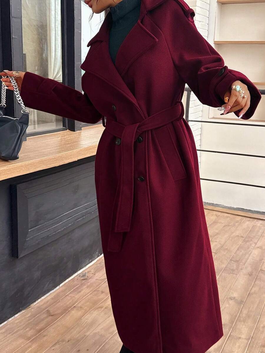 Seelio Nouveau manteau coupe-vent à double boutonnage classique - Floorah