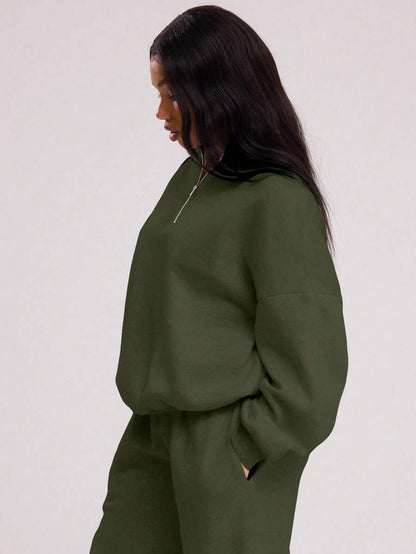MUSERA Sweat-shirt oversize à demi-zip - Floorah