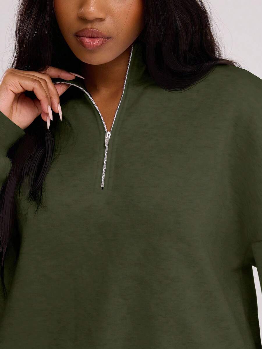 MUSERA Sweat-shirt oversize à demi-zip - Floorah