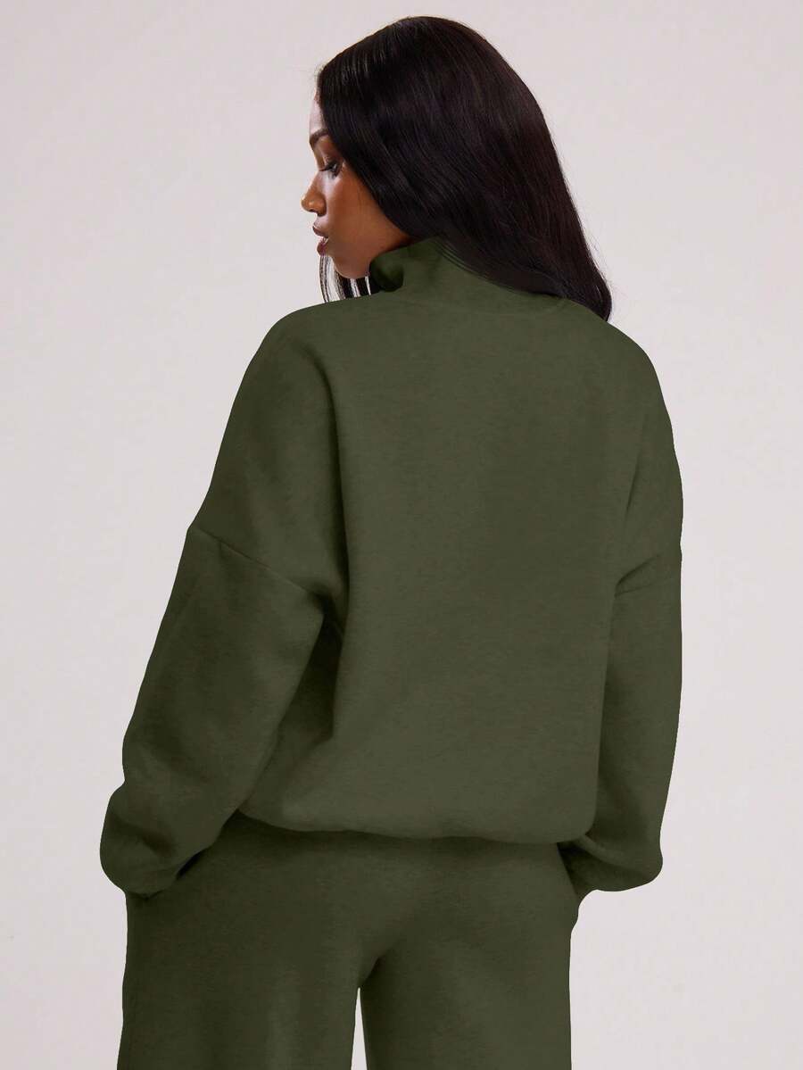 MUSERA Sweat-shirt oversize à demi-zip - Floorah