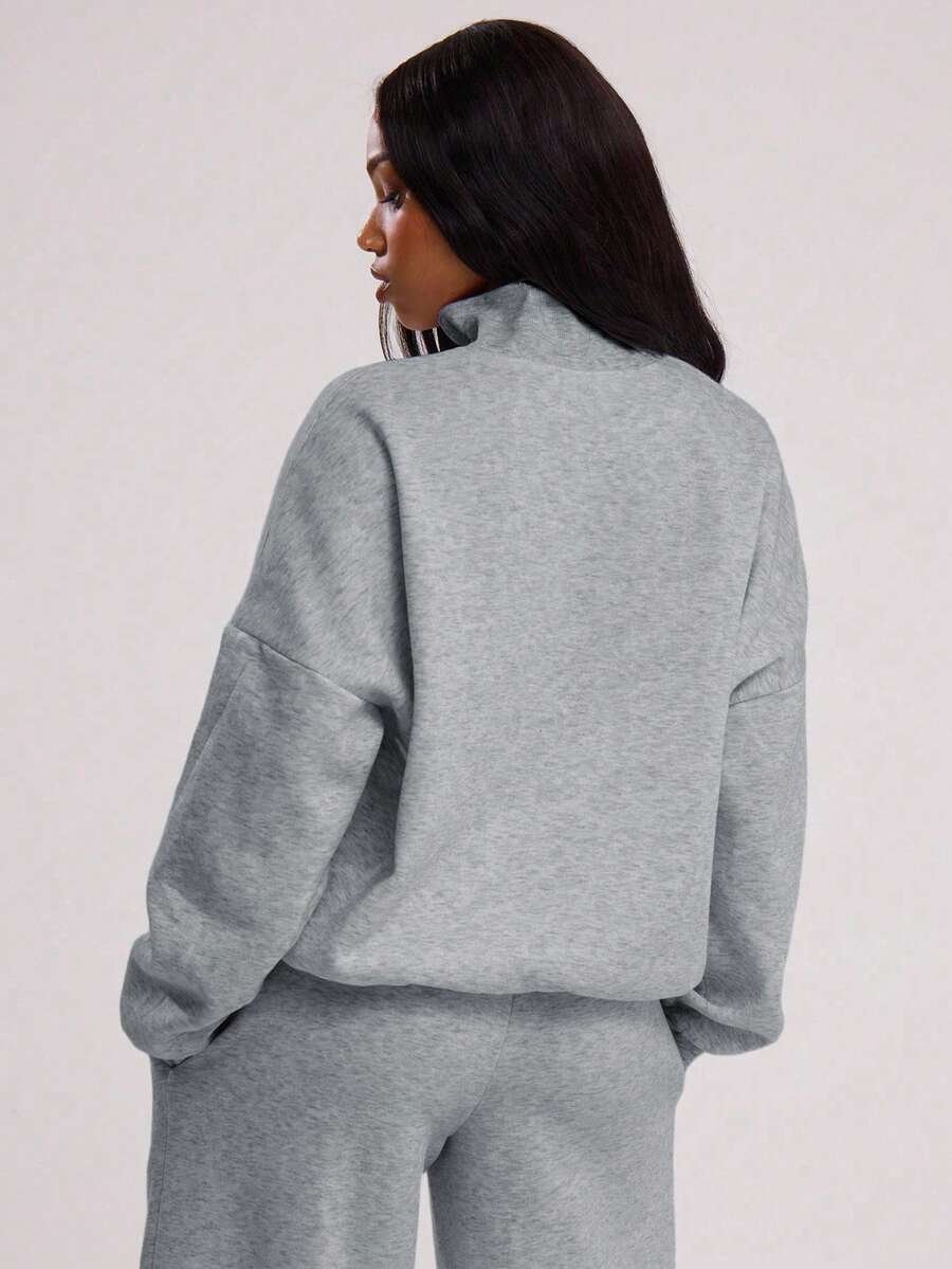 MUSERA Sweat-shirt oversize à demi-zip - Floorah