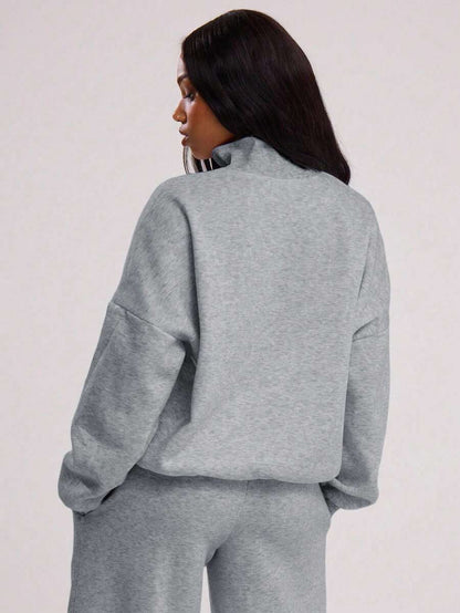 MUSERA Sweat-shirt oversize à demi-zip - Floorah
