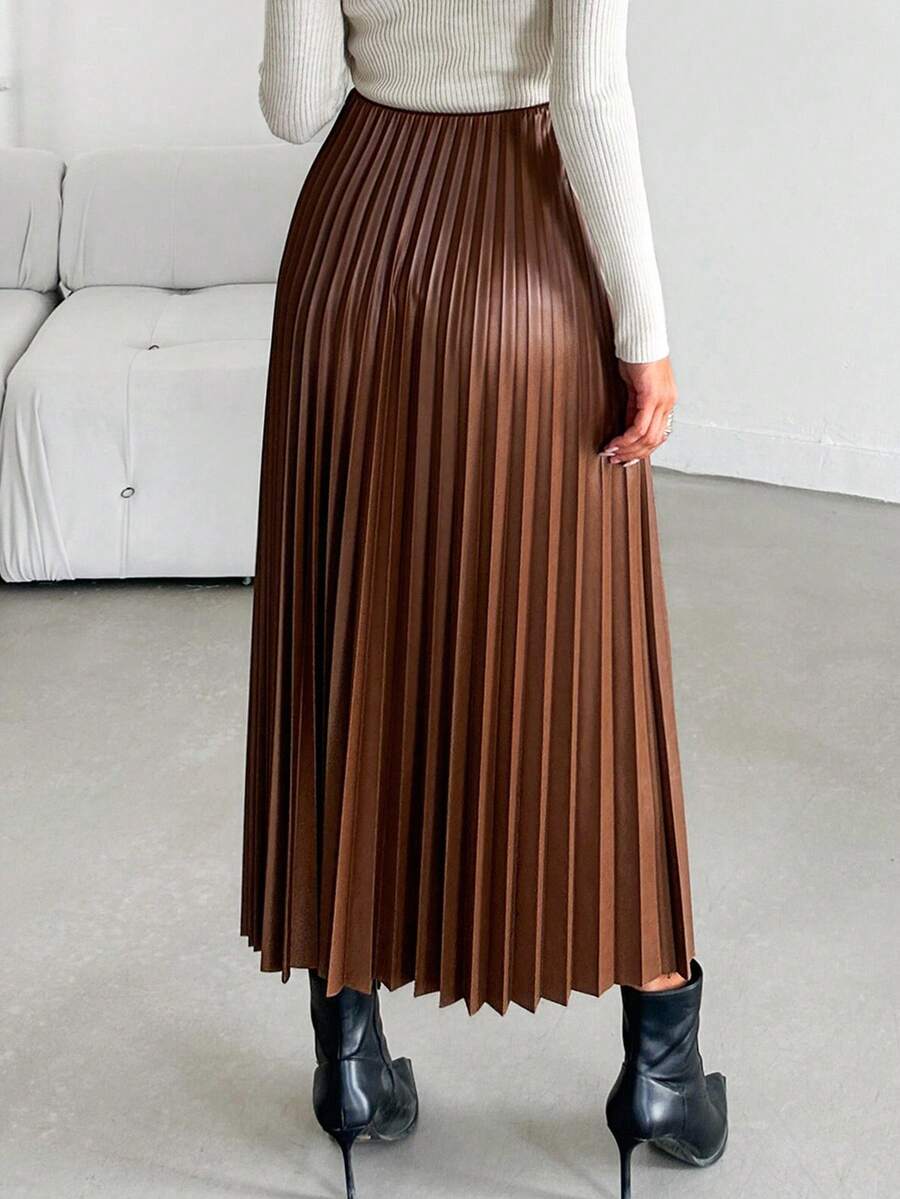 Jupe plissée de couleur unie - Floorah