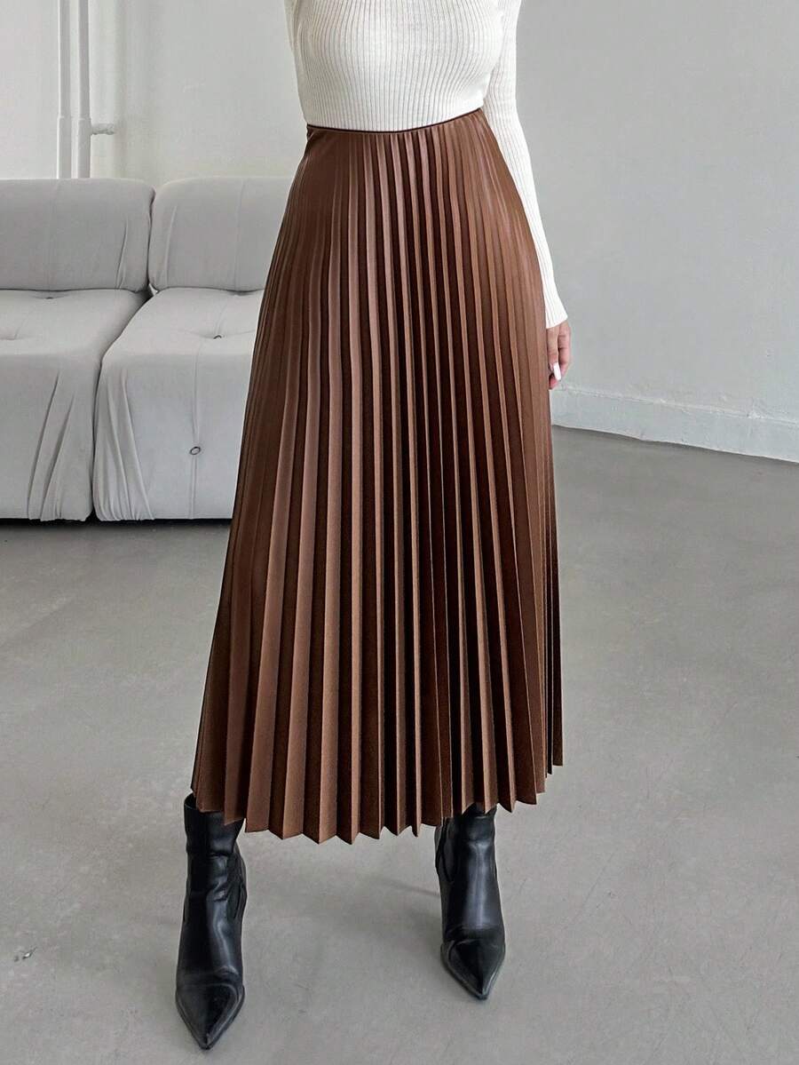 Jupe plissée de couleur unie - Floorah