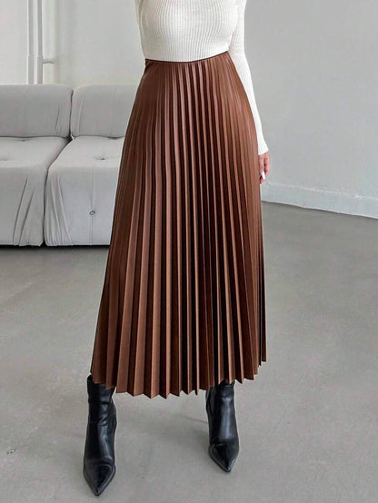 Jupe plissée de couleur unie - Floorah