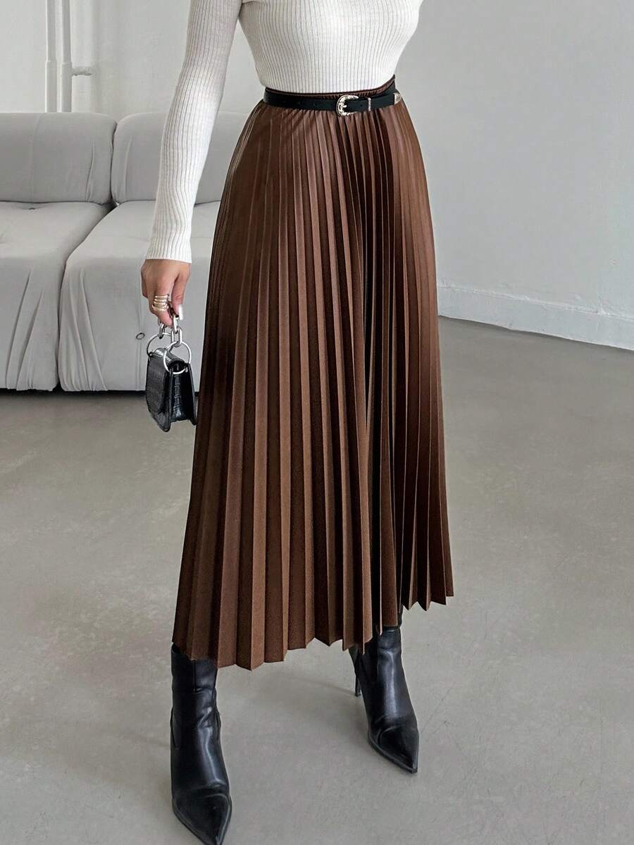 Jupe plissée de couleur unie - Floorah