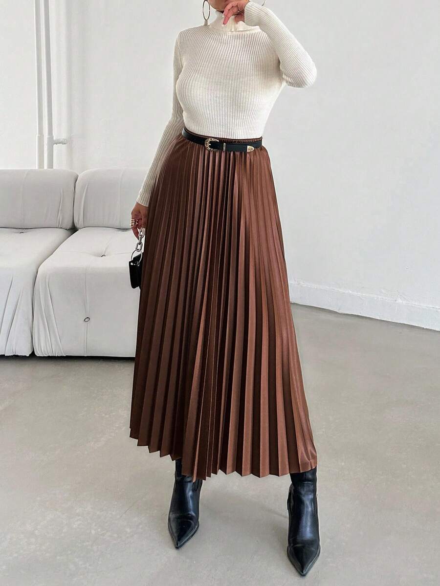 Jupe plissée de couleur unie - Floorah