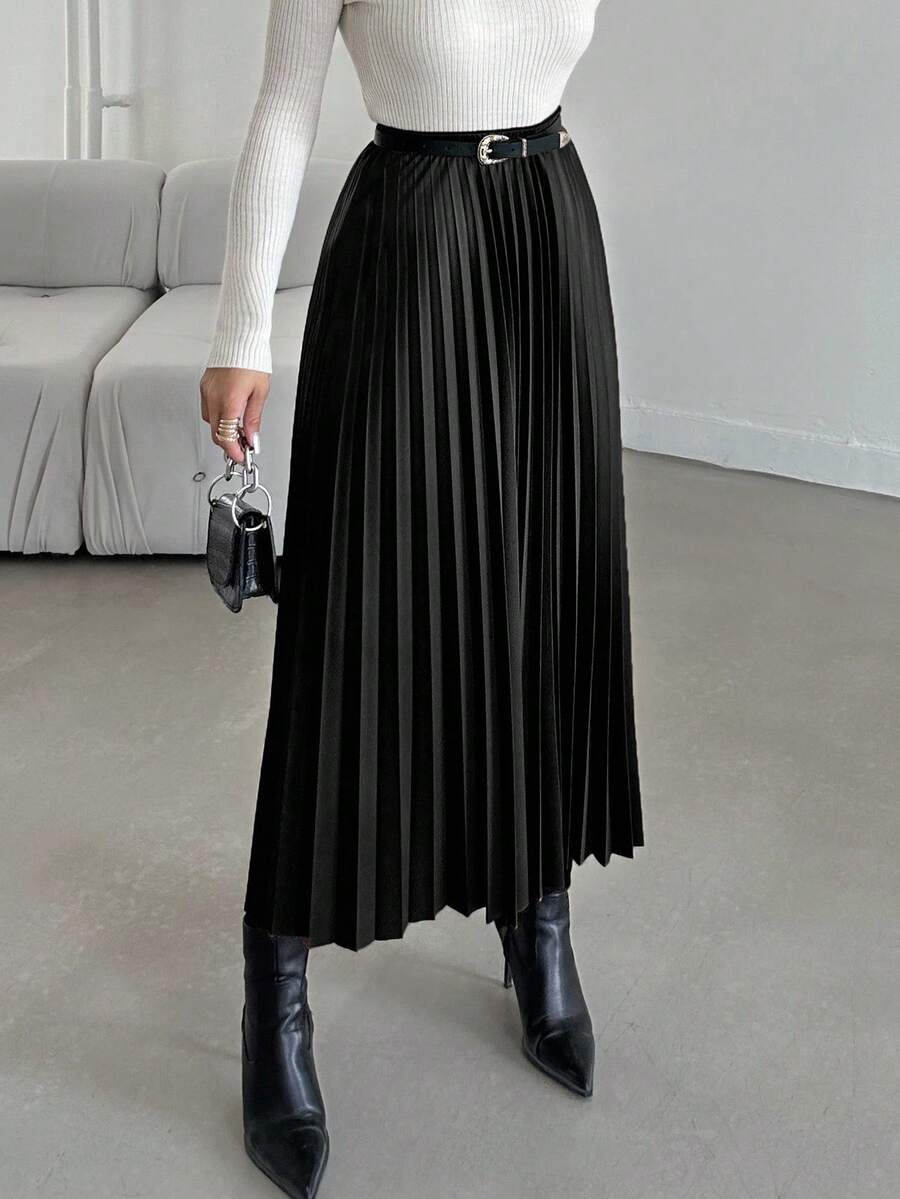 Jupe plissée de couleur unie - Floorah