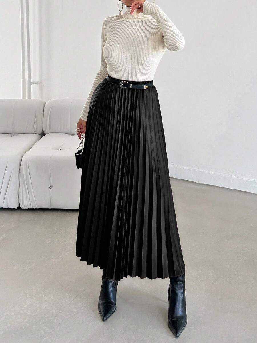 Jupe plissée de couleur unie - Floorah