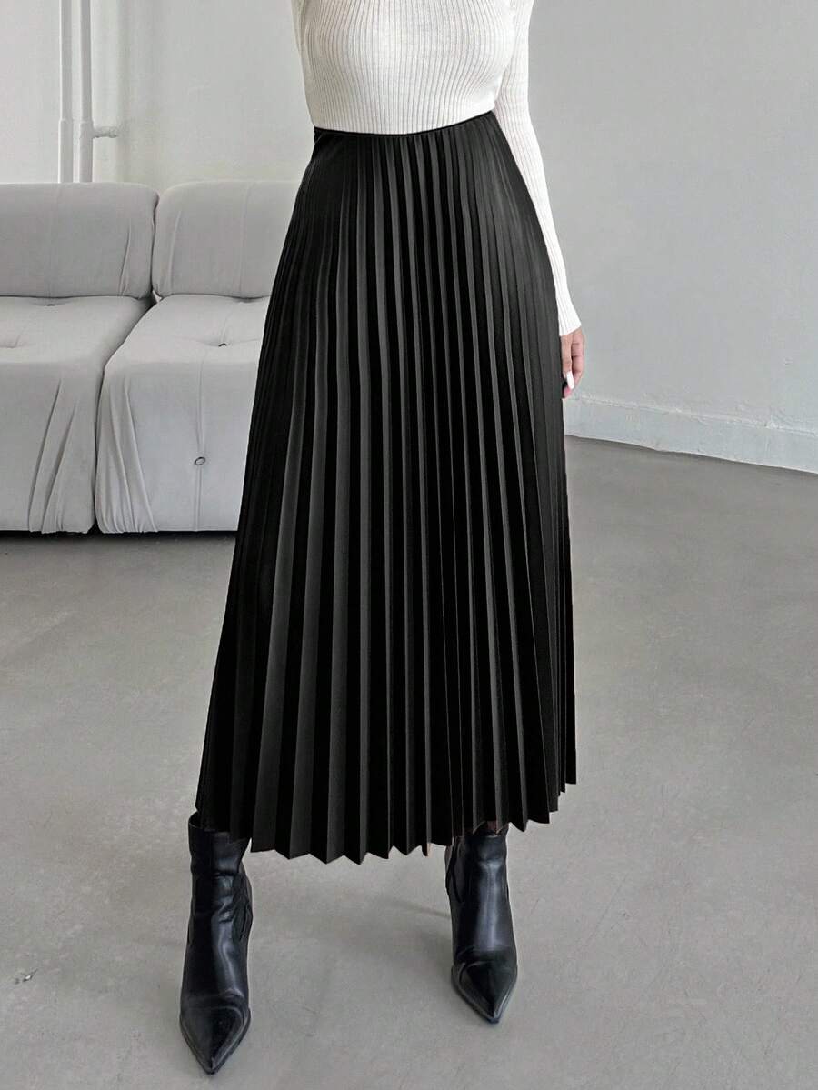 Jupe plissée de couleur unie - Floorah