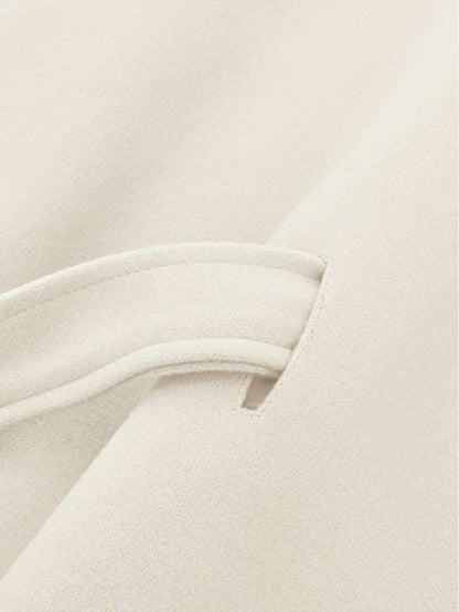 Manteau en laine à boutons devant et ceinture à la taille - Floorah