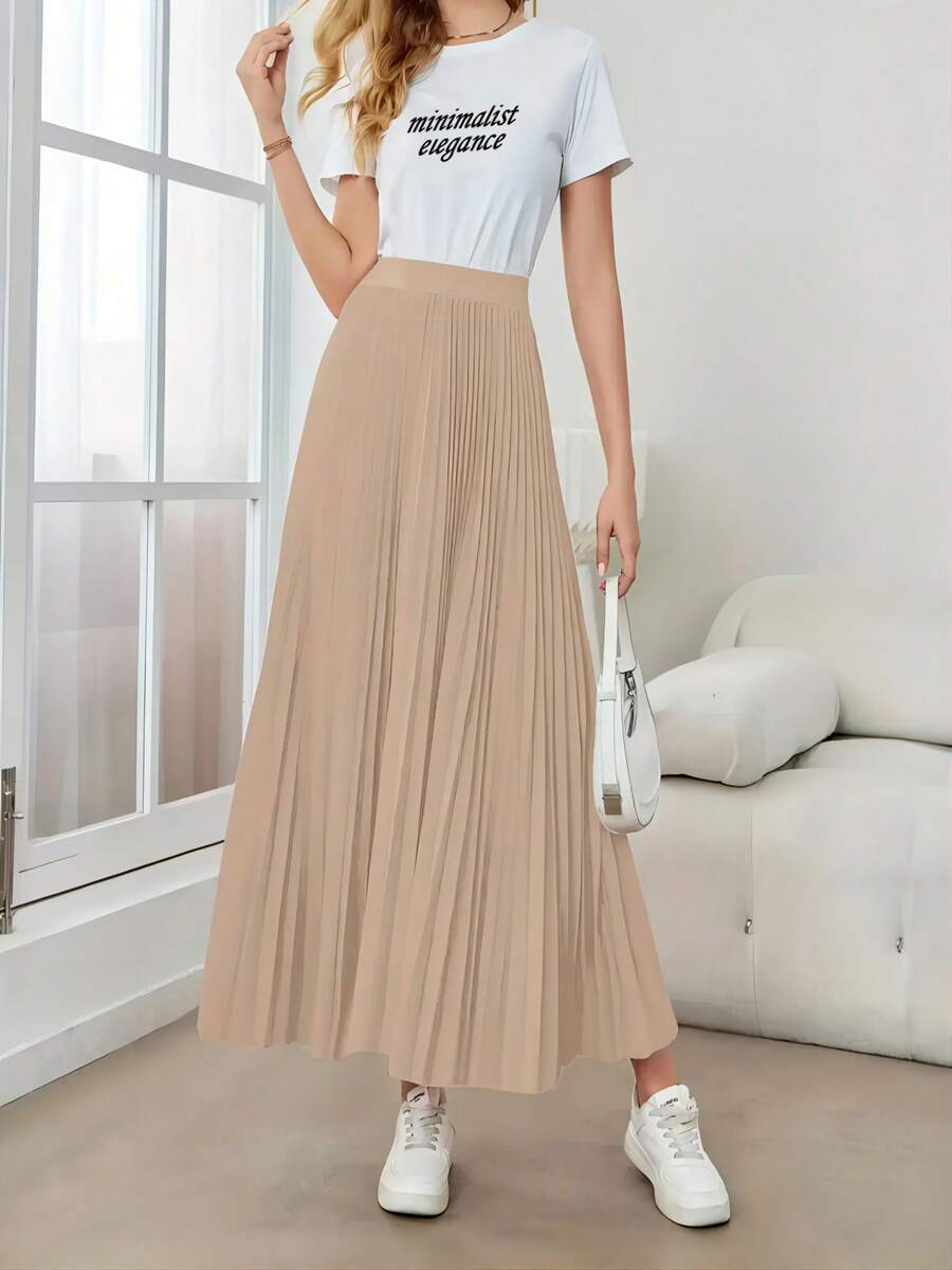 Jupe plissée simple, élégante et polyvalente - Floorah