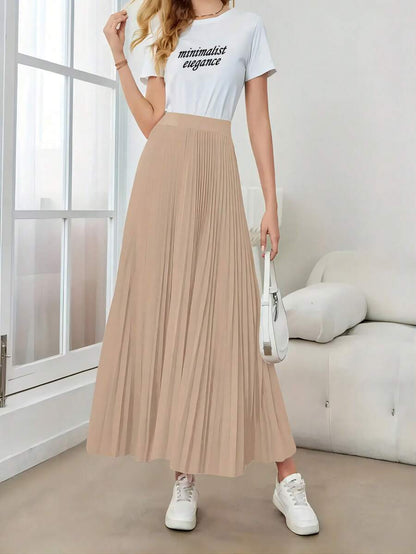 Jupe plissée simple, élégante et polyvalente - Floorah