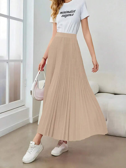 Jupe plissée simple, élégante et polyvalente - Floorah